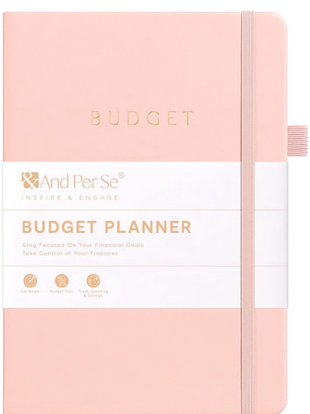 Per Se Pale Pink Budget Planner expense tracker notebook undated financial